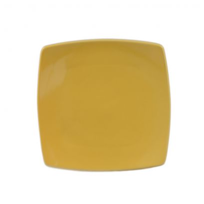 Square Flat Plate Yellow 8 7/8"