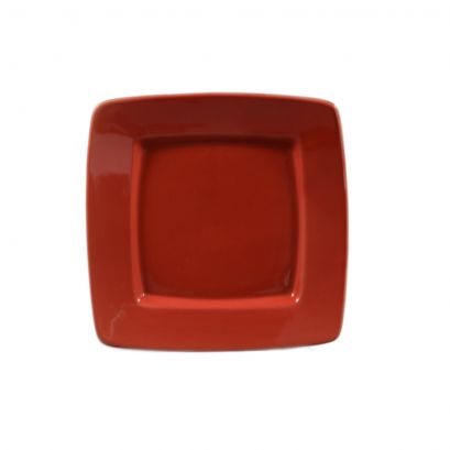 Square In Square Plate Red 6 7/8"