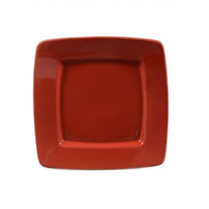Square In Square Plate Red 8 7/8"