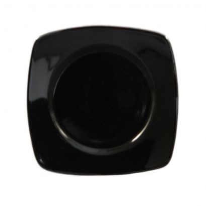 Round In Square Plate Black 11 7/8"