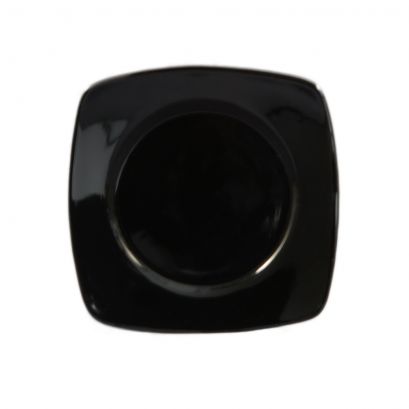 Round In Square Plate Black 6 7/8"