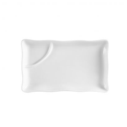 Rect. Platter W/ Triangular Compartment 10 1/8"