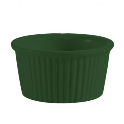 Ramekin Fluted Green 1oz 2 1/4"