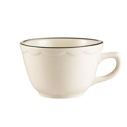Cup Tall Black Band 7oz 3 3/4"