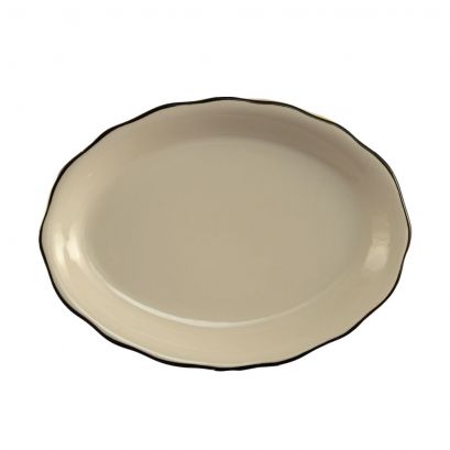 Oval Platter Black Band 7 1/2"