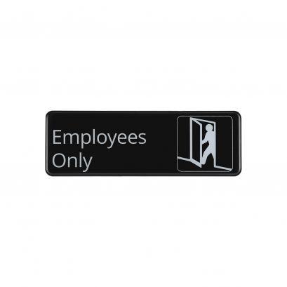 9"x3"H Compliance Sign "Employees Only"