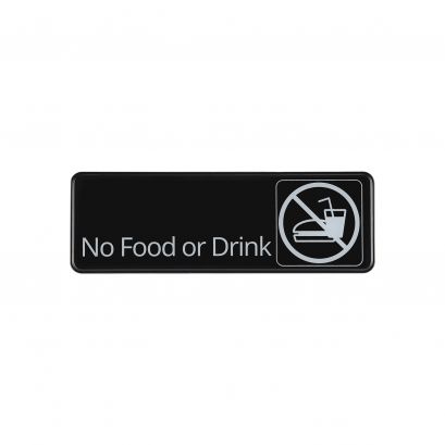 9"x3"H Compliance Sign "No Food or Drink"
