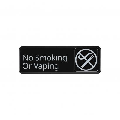 9"x3"H Compliance Sign "No Smoking or Vaping"