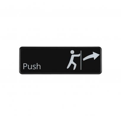 9"x3"H Compliance Sign "Push"