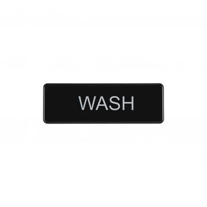 9"x3"H Compliance Sign "Wash"