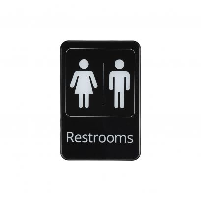 6"x9"H Compliance Sign "Restrooms"