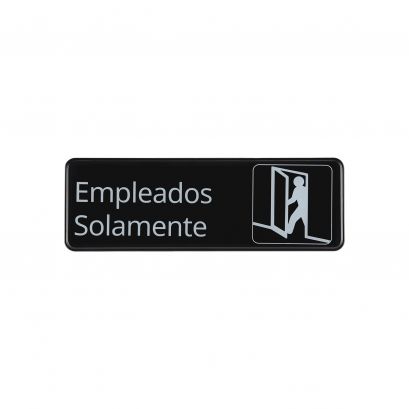 Spanish 9"x3"H Compliance Sign "Employees Only"