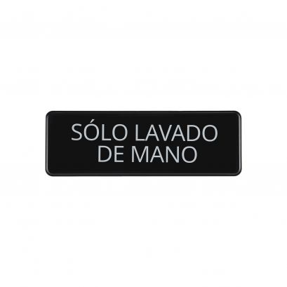 Spanish 9"x3"H Compliance Sign "Hand Wash Only"
