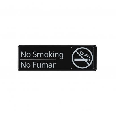 Spanish/English 9"x3"H Compliance Sign "No Smoking"