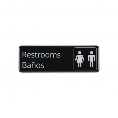 Spanish/English 9"x3"H Compliance Sign "Restrooms"