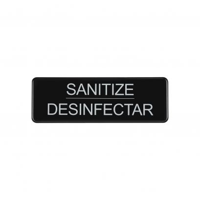 Spanish/English 9"x3"H Compliance Sign "Rinse"