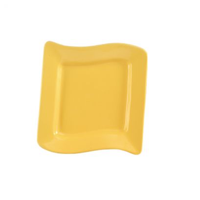 Square Plate Yellow 8 1/2"