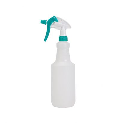 28 oz./900ML Plastic Spray Bottle w/ Green Trigger