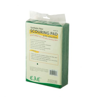 Scouring Pad Synthetic Fiber 6" x 9" 6PC/Pack