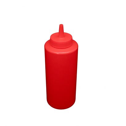 12 oz. Squeeze Bottle, Red, 6-PC/Pack