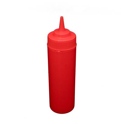 12 oz. Wide-Mouth Squeeze Bottle, Red, 6-PC/Pack