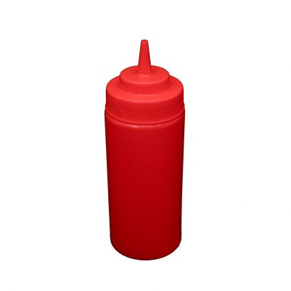 16 oz. Wide-Mouth Squeeze Bottle, Red, 6-PC/Pack