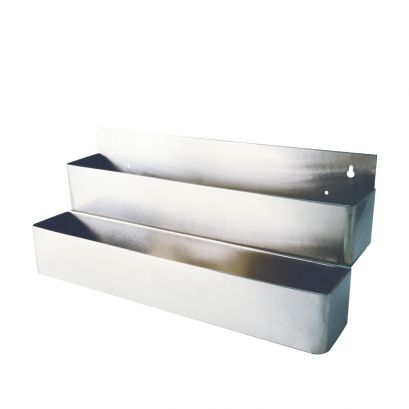 22" Stainless Steel Speed Rail Bottle Holder 2 Tiers