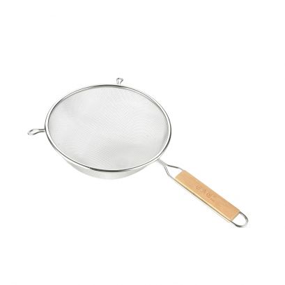 Single Mesh Strainer SS with Wood Handle 6-1/4"Dia