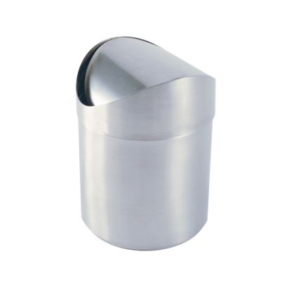 Stainless Steel Swing Waste Bin 5-1/8"Dia x 6-5/8"H