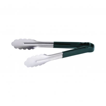 10" Stainless Steel Tong w/ Green Handle