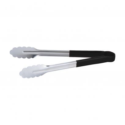 12" Stainless Steel Tong w/ Black Handle