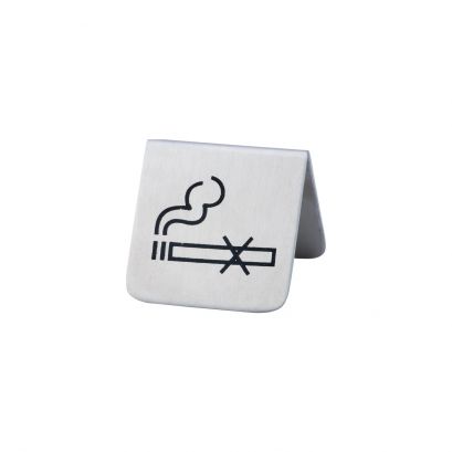 Stainless Steel Table Tent Sign No Smoking