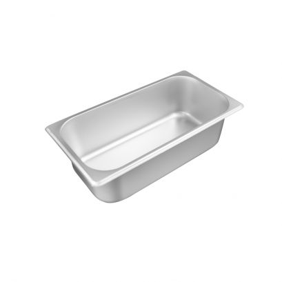 1/3 Size 4" H Standard Steam Table Pan 25 Gauge