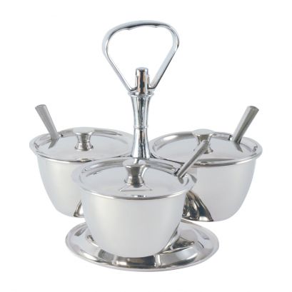 Stainless Steel Tabletop Server Set 3-Compartment