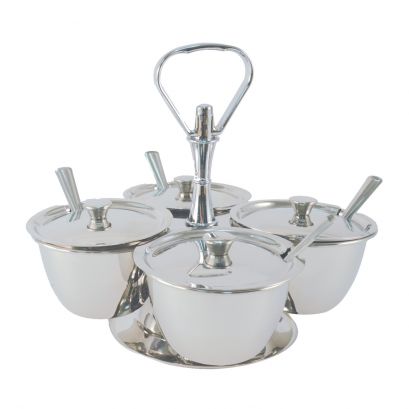 Stainless Steel Tabletop Server Set 4-Compartment
