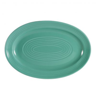 Oval Platter Green 10 5/8"