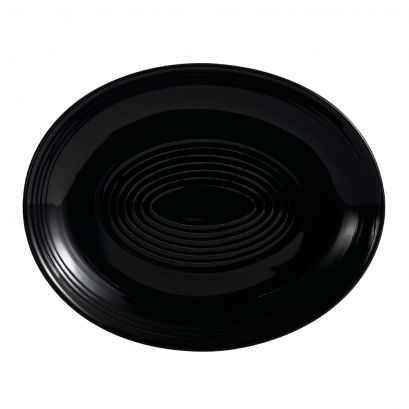 Coupe Oval Platter Black 12 3/4"