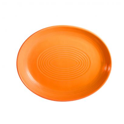 Coupe Oval Platter Tangerine 12 3/4"