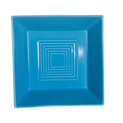 Square Bowl Peacock 15oz 6"