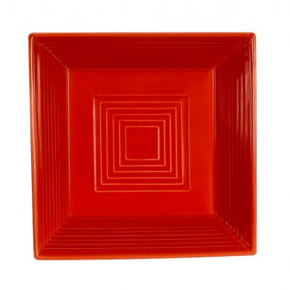 Square Bowl Red 15oz 6"