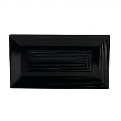 Rect. Platter Black 11 5/8"