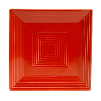 Square Plate Red 10"