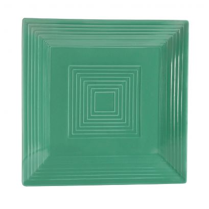 Square Plate Green 8"
