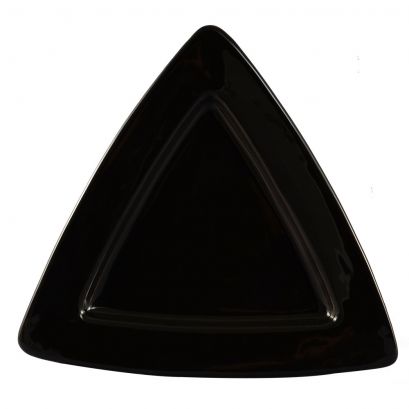 Triangular Deep Plate Black 11 1/2"