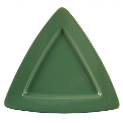 Triangular Deep Plate Green 11 1/2"