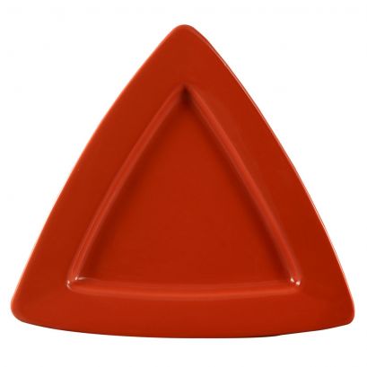 Triangular Deep Plate Red 11 1/2"
