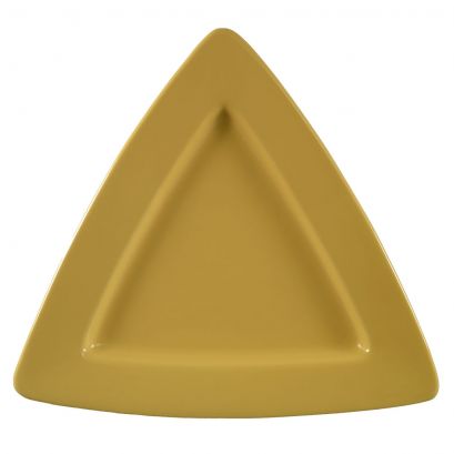 Triangular Deep Plate Yellow 11 1/2"
