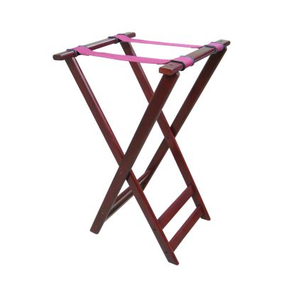 Tray Stand Wooden 32-1/4"H Mahogany