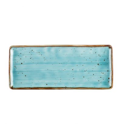 Rect. Platter Turquoise 12"