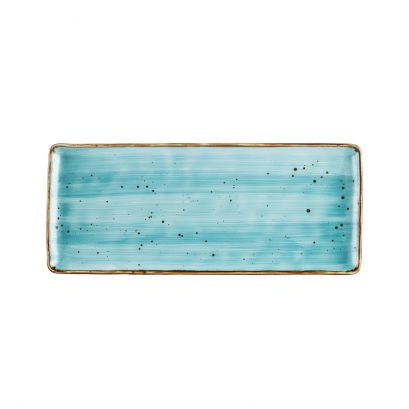 Rect. Platter Turquoise 14"